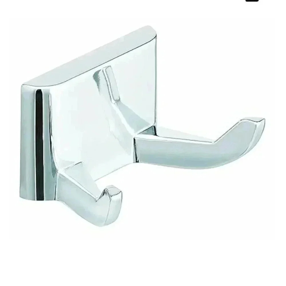 Bradley 932-000000 Chrome Plated Double Robe Hook, 2-1/8" W x 1-5/8" Depth (x2)